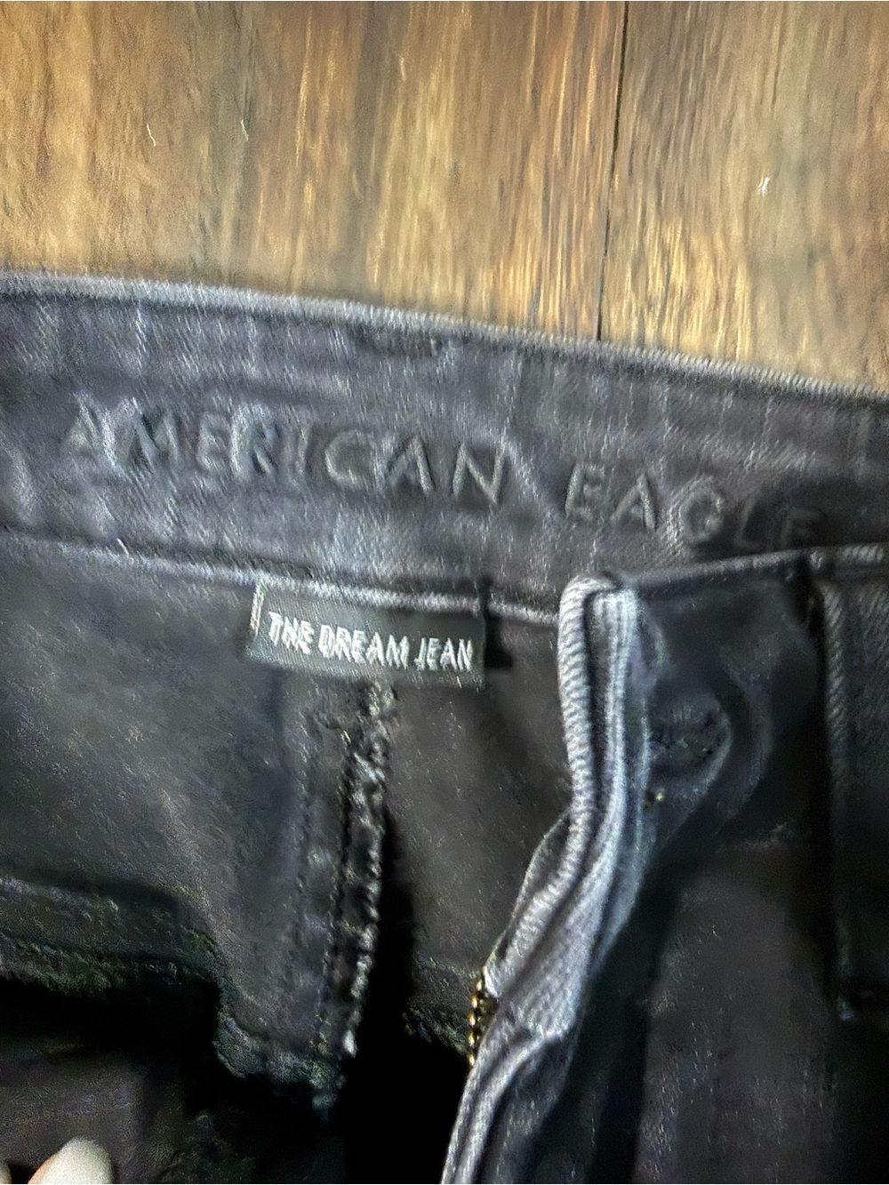 Dark Wash Women's Skinny Jeans - Black American Eagle Jeggings - Picture 6 of 8